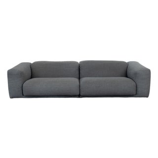 Hay Mags Soft Low Gray Fabric Upholstered Sofa For Sale