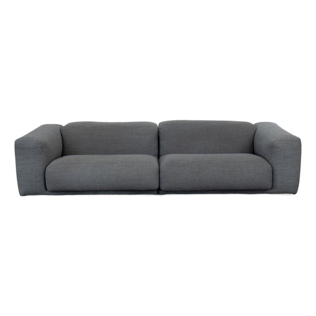 Hay Mags Soft Low Gray Fabric Upholstered Sofa For Sale