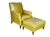 Vintage C.R. Laine Olive Green Leather Lounge Chair & Ottoman | George Smith Style A sophisticated vintage C.R. Laine...