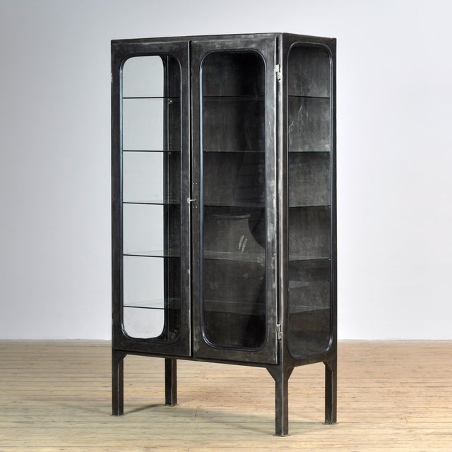 Vintage Glass Medical Cabinet, 1970s For Sale - Image 9 of 9