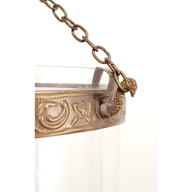 English Large Vintage Bell Jar Lantern, Circa 1980 For Sale - Image 3 of 5