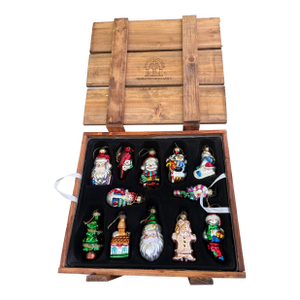 2003 Thomas Pacconi Classics Set of 24 Hand-Blown Glass Christmas Ornaments