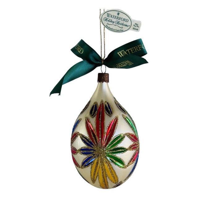 Waterford 1998 Opulence Collection Lucerne Gold Ball Ornament W/ Box For Sale