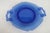 Early 20th Century Le Smith Mount Pleasant Cobalt Blue Glass Plates With Handles Set of Five For Sale In Miami - Image 6 of 18