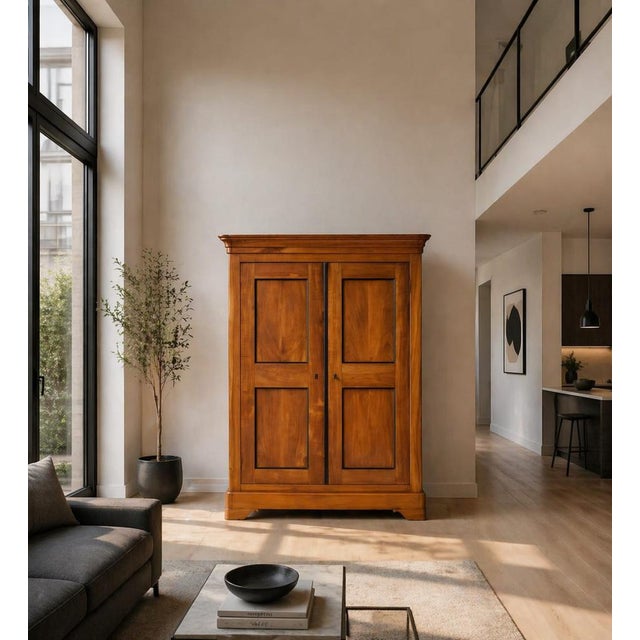 Biedermeier Hall Cabinet in Walnut, 1830 For Sale - Image 9 of 10