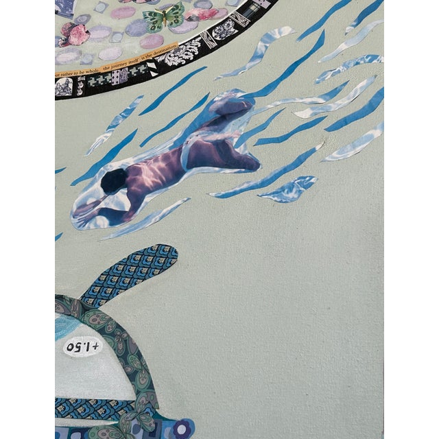 Very Large Intricate Collage Titled Diving Deep For Sale - Image 4 of 9