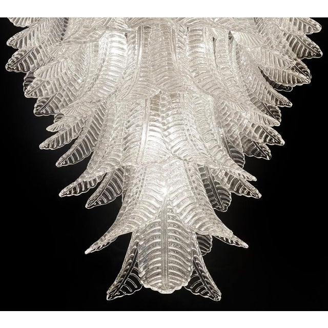 Large Italian Murano Felci Glass Chandelier with 75 Clear Glasses, 1990s For Sale - Image 10 of 18