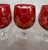Late 19th Century Bohemian Floral Etched Cranberry Iridescent Glass Goblets, Set of 6 For Sale - Image 9 of 12