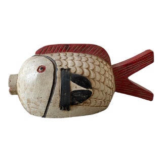 Vintage African Fish Sculpture For Sale