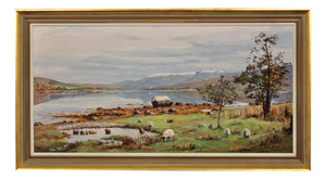 Nancy Bailey, Ben Nevis from Loch Eil, Scotland, 1978, Impasto Oil Painting, Framed