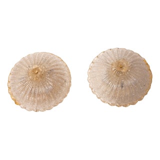 Vintage Murano Ceiling Lamps from Barovier&toso, 1950s, Set of 2 For Sale