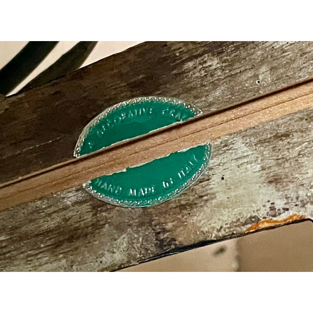 Pair Neoclassic Italian Carved Wood Iron Black Gold Painted Arrow Wall Sconces For Sale - Image 9 of 12