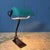 Banker's Lamp withTurquoise Enamel Shade from Erpé, 1930s For Sale - Image 3 of 18