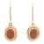 Late 20th Century Gold Carnelian Drop Earrings, A Pair For Sale