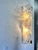 Set of Twio Huge Italian Clear Murano Glass Wall Sconce in Mid-Century Modern Style For Sale - Image 6 of 7