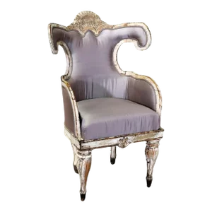 Rare Period 1740-60s era Swedish Gustavian Baroque Bergere Chair