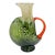 Kosta Boda by Kjell Engman Signed "Corfu" Art Glass Jug Orange Handle #7080512 For Sale