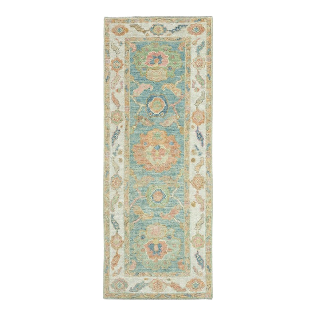 Turkish Oushak Runner Rug 2'2" x 5'8" #17388 For Sale