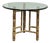 Late 20th Century McGuire Bamboo + Round Glass Top Table For Sale