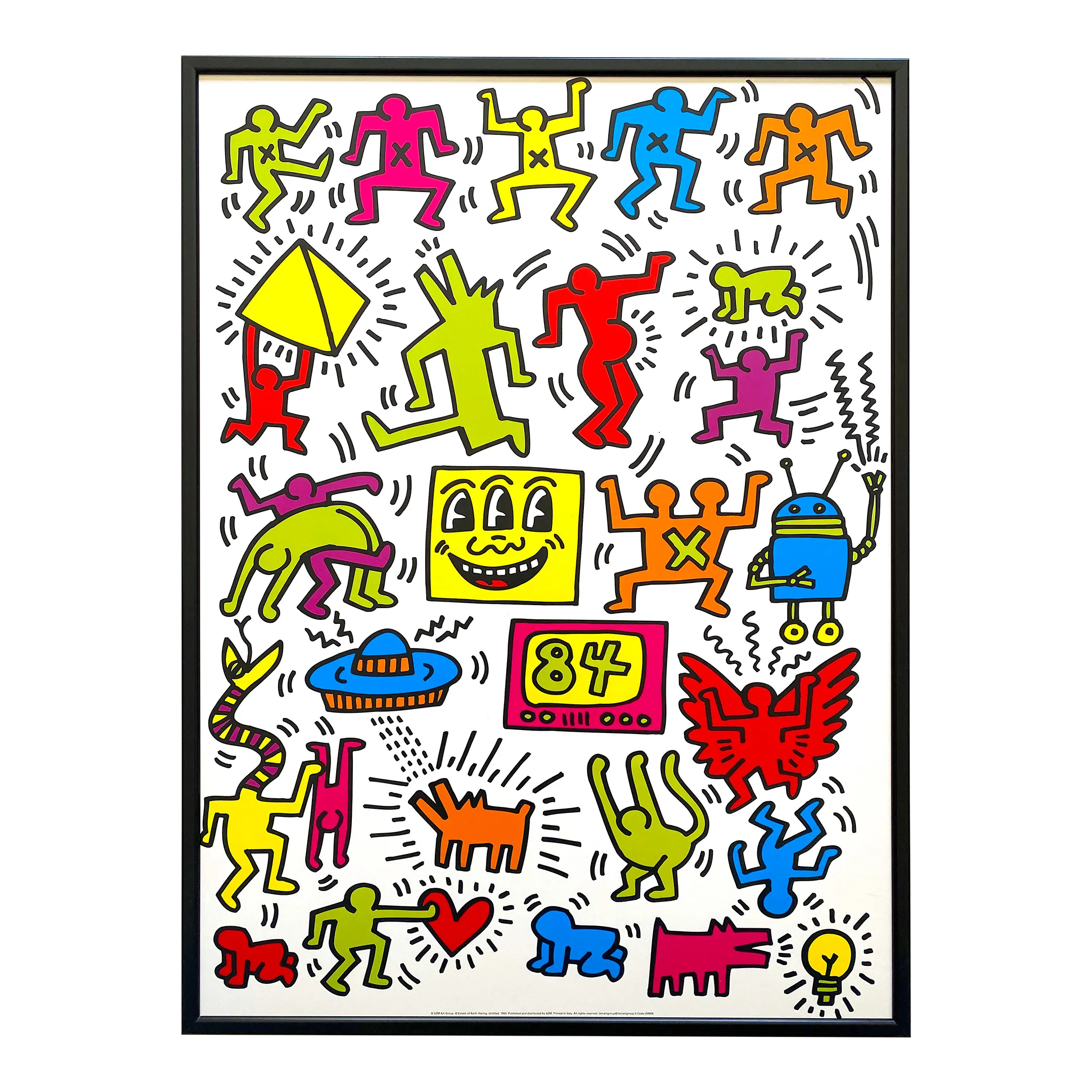 Keith Haring A framed poster by Keith Haring, offset