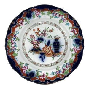 Antique Minton b.b. Newstone Poonah Pattern Plate