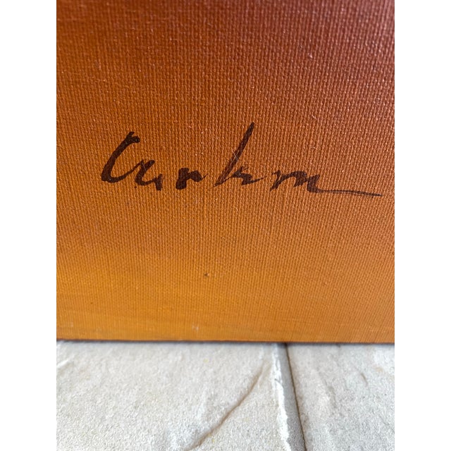 Vintage 1970s Letterman Style Hand-Painted Sunset Triptych – Original Studio Artwork, Signed For Sale In Chicago - Image 6 of 10