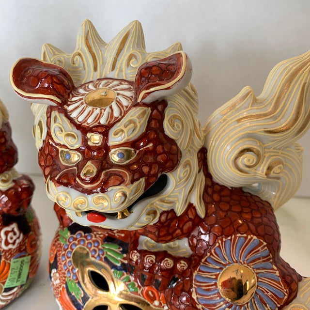 Pair of Vintage Kutani Shi Shi Foo Dogs Chairish