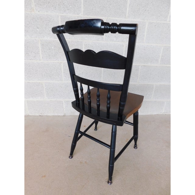 L Hitchcock Maple Stenciled Eagle Back Tavern Inn Chairs - Set of 3 For Sale - Image 14 of 17