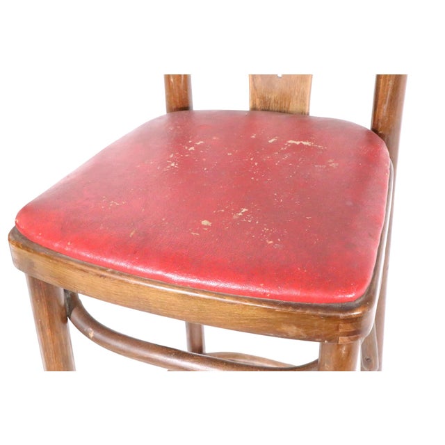 Mid 20th Century Pr. Bentwood Counter Stools by Thonet For Sale - Image 12 of 13