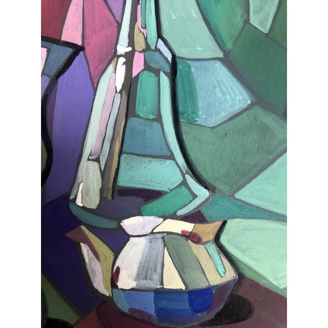 Paper Gouache Painting Table in the Kitchen Unknown Artist For Sale - Image 7 of 11
