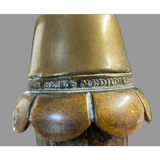 Antique Victorian Palmer & Co Oil Lamp Cut Glass Font Silvered Bronze For Sale - Image 6 of 8