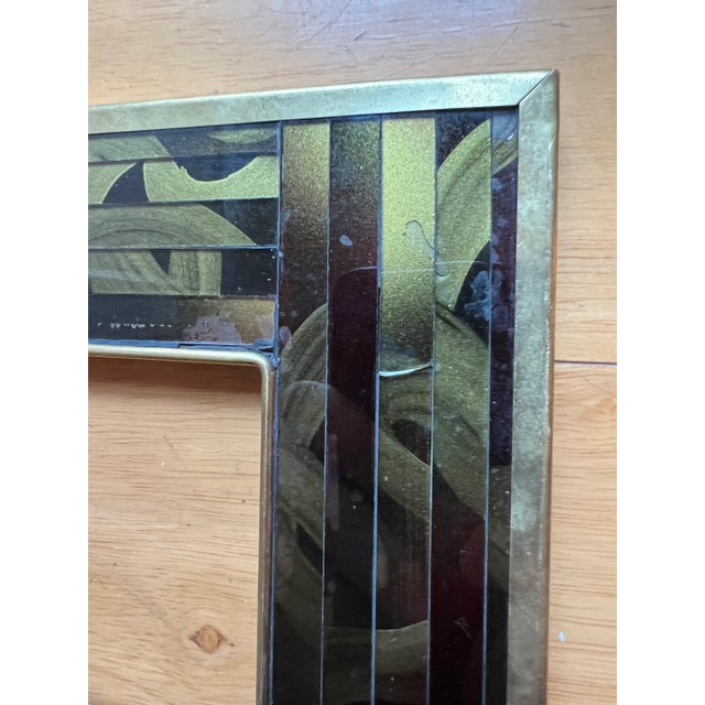 Brass & Glass Mosaic Frame For Sale - Image 4 of 9