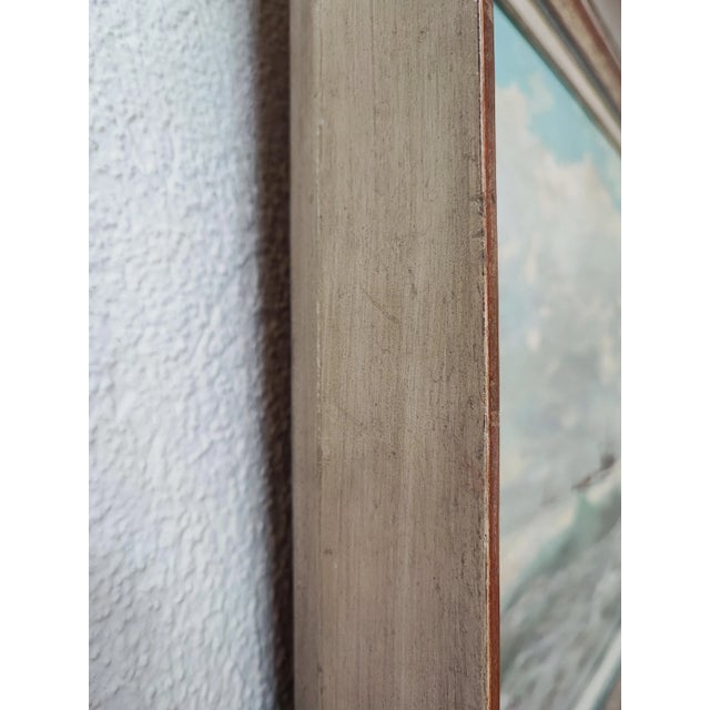 Ezelino Briante, Bateaux en mer, Oil on Wood, Framed For Sale - Image 9 of 11