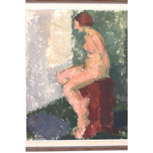 Axel Werner Ekelund, Seated Model, Nude, 1950, Oil on Panel For Sale - Image 7 of 15