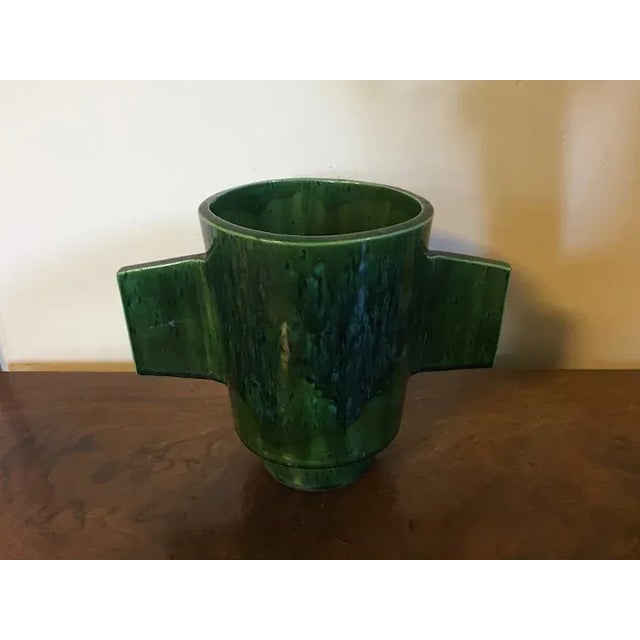 Ceramic French Modernist Art Deco Pottery Vase For Sale - Image 7 of 13