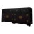 Henredon Acquisitions Chinoiserie Ming Style Ebonized Sideboard With Brass Hardware For Sale