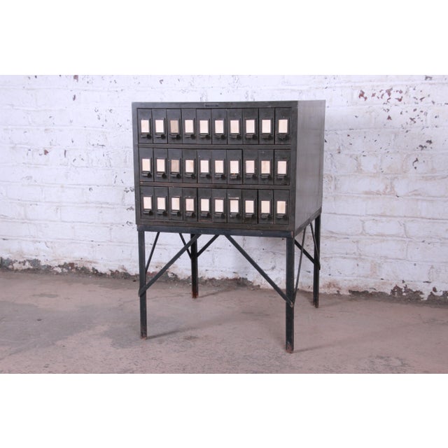 Industrial Age 30 Drawer Parts Cabinet Chairish
