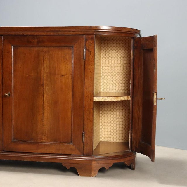 Italian Credenza in Walnut and Fir For Sale - Image 6 of 11