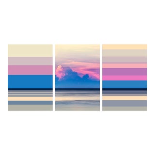 Contemporary Abstract Archival C-Print Photography “Temporal Perception 206a (Triptych)" by Serge Hamad For Sale