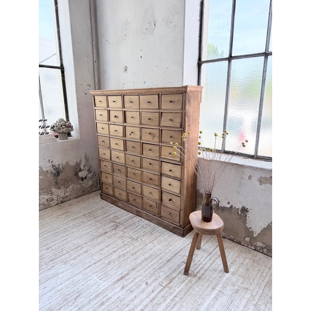 Wood Pine Workshop Cabinet with Drawers, 1950s For Sale - Image 7 of 18