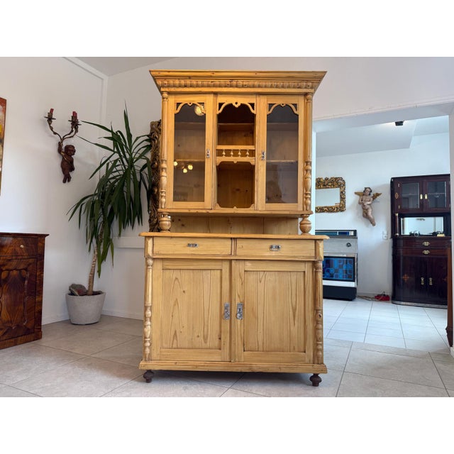 Original Gründerzeit Kitchen Buffet/Sideboard Dimensions: Height x Width x Depth 205 x 122 x 62 cm. Original, rustic...