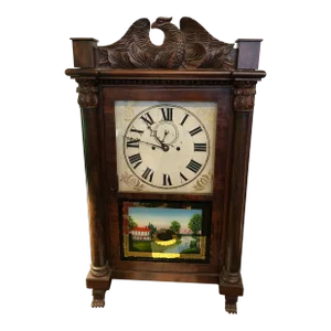 19th Century Spencer Hotchkiss & Company Salem Bridge Shelf Clock