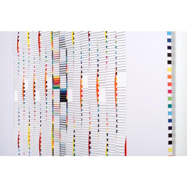 Françoise Luciani, Large White Wavy Square, 2020, Cardboard For Sale - Image 4 of 4