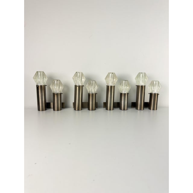 2-Light Wall Lamps, Italy, 1970s, Set of 4 For Sale - Image 12 of 12