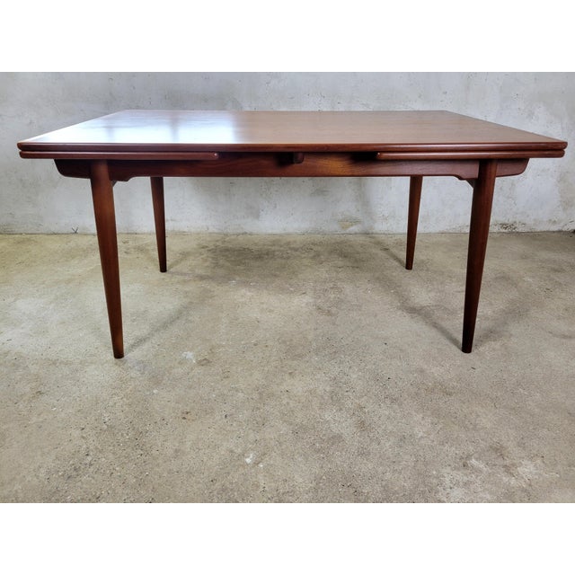 Wood Danish Teak AT 312 Dining Table by Hans Wegner for Andreas Tuck, 1960s For Sale - Image 7 of 18