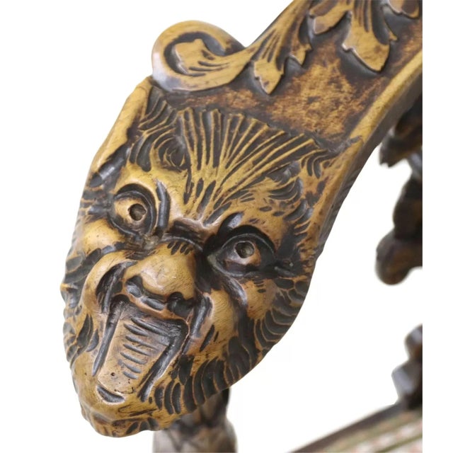 Brown 1900's Ornate French, Renaissance Revival, Figural, Carved, Upholstered Salon Settee!! For Sale - Image 8 of 8