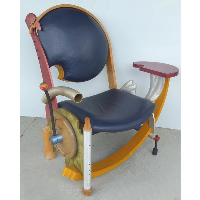 Modern Sculptural Post Modern "Howard's Chair" by Jay Stanger, dated 1989 For Sale - Image 3 of 11