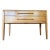 1940s Two Drawer Solid Maple Console Table For Sale