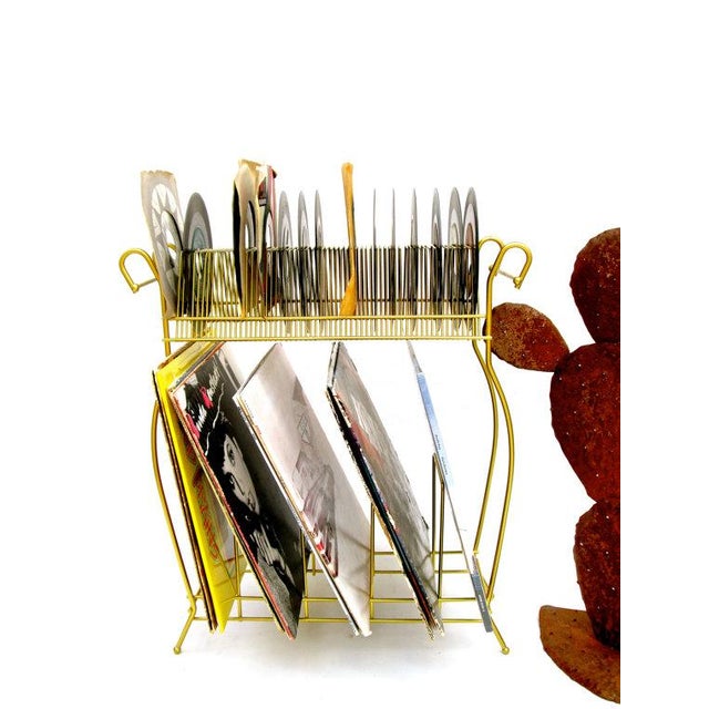 MidCentury Modern Metal Record Rack Chairish