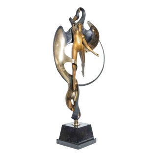 Angelo Basso, Leda Sculpture, 1986, Bronze For Sale